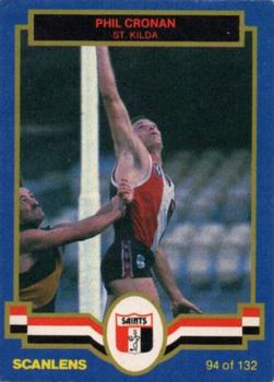 1986 Scanlens VFL #94 Phil Cronan Front